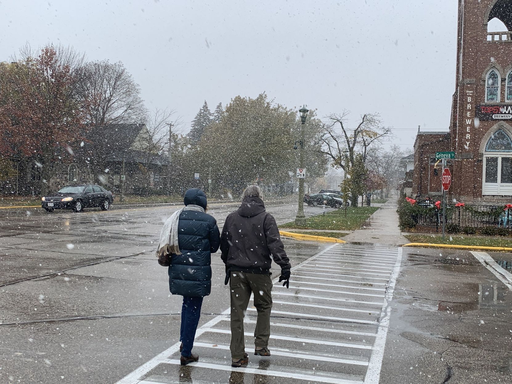 Lake Geneva snow Nov. 12, 2021
